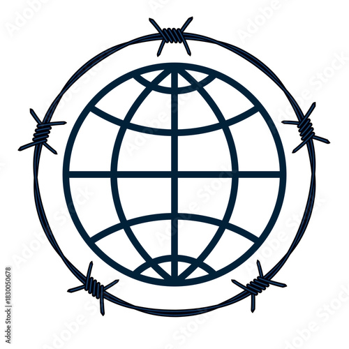 Barbed wire globe