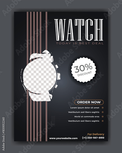 Luxury Watch Showcase Poster Design