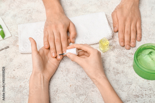 Manicure treatment for male...