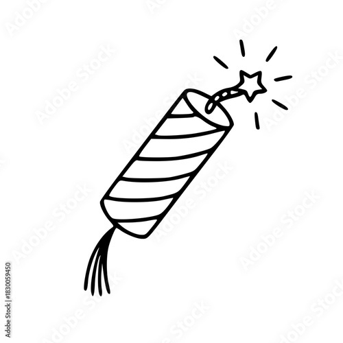 Minimalist Traditional Chinese Festival Firecracker