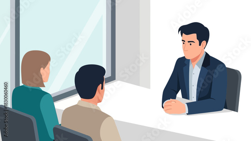 Business meeting in modern office with professional team collaboration