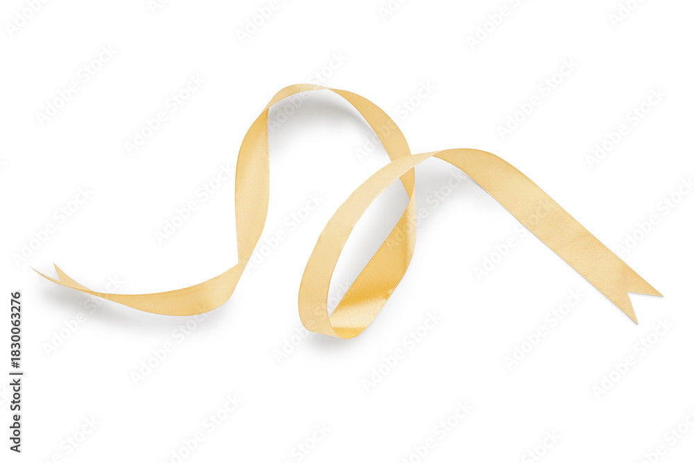 Fototapeta premium Beautiful satin ribbon isolated on white background
