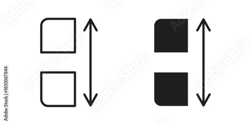 Apps sort icon or logo pack. Vector Illustration Outline and flat