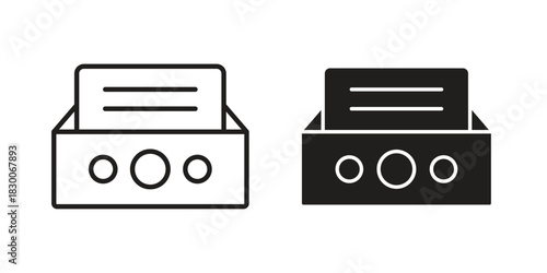 Archive icon or logo pack. Vector Illustration Outline and flat