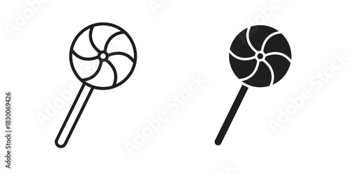 Candy icon or logo pack. Vector Illustration Outline and flat