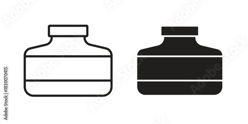 Cream icon or logo pack. Vector Illustration Outline and flat