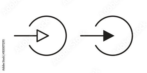 Enter icon or logo pack. Vector Illustration Outline and flat