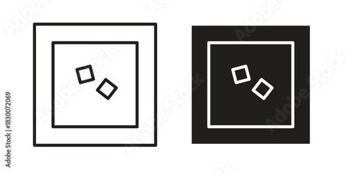 Game board icon or logo pack. Vector Illustration Outline and flat