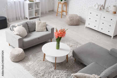 Interior of light living ro...