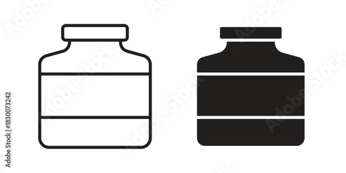 Jam icon or logo pack. Vector Illustration Outline and flat