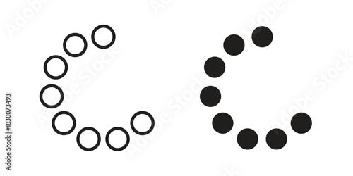 Loading icon or logo pack. Vector Illustration Outline and flat