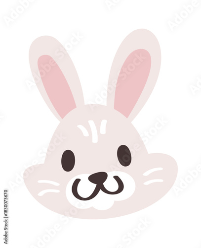 Hare cute face animal avatar
