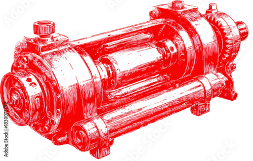Red Core of Power: Energizing the Engine with a Starter Motor