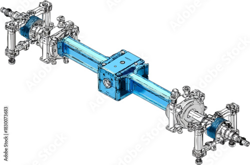 Mechanical marvel: An axle beam with precision spindles and hub bearing support