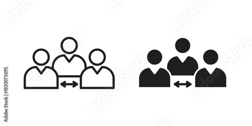 Mediator icon or logo pack. Vector Illustration Outline and flat