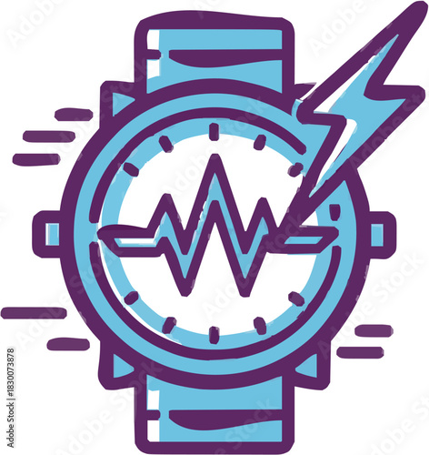 Futuristic Wearable Tech: Stress Tracker Clock Monitoring