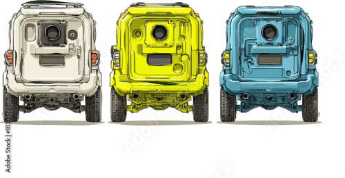 Bright and Bold: A Trio of Abstract Geometric Sculptures