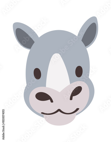 Cute donkey face avatar design