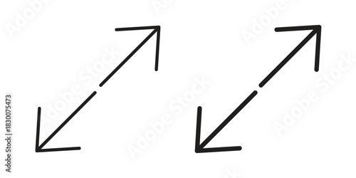 Resize icon or logo pack. Vector Illustration Outline and flat