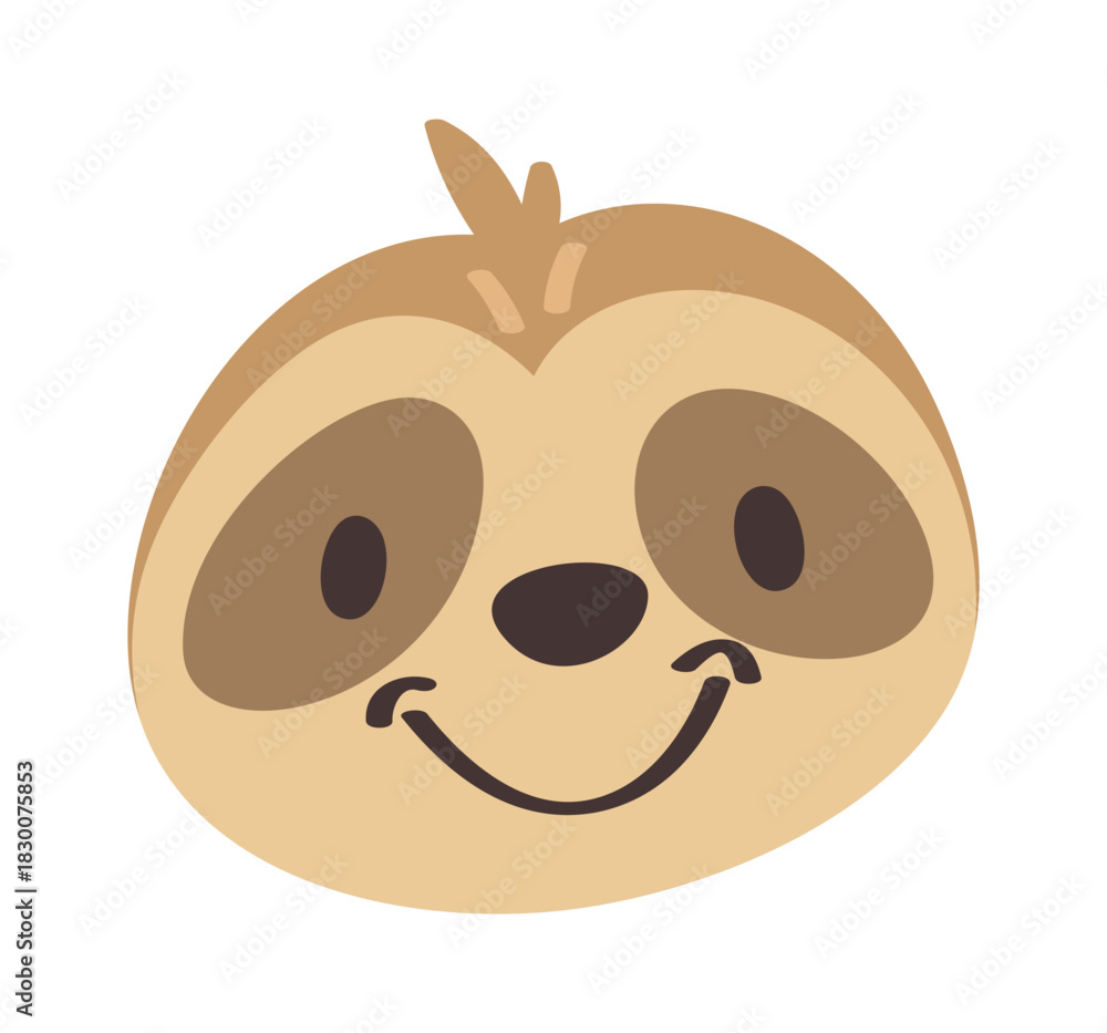Obraz premium Funny sloth animal character avatar