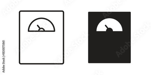 Scale icon or logo pack. Vector Illustration Outline and flat