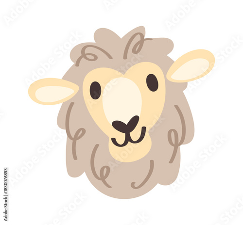 Fluffy sheep head animal avatar