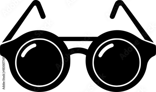 Stylish Round Sunglasses for Fashion Accessory Icon For Web And Graphic Design
