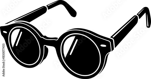 Stylish Round Sunglasses for Fashion Accessory Icon For Web And Graphic Design
