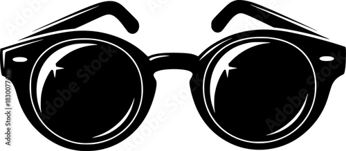 Stylish Round Sunglasses for Fashion Accessory Icon For Web And Graphic Design
