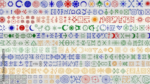 Collection of Mystical and Esoteric Symbols and Glyphs.