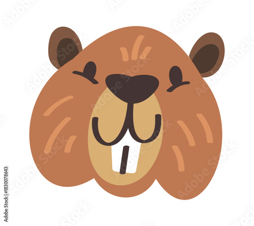 Beaver animal avatar rodent drawing
