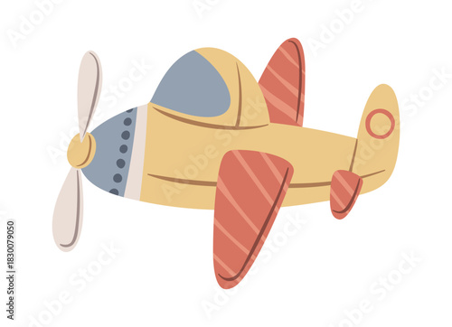 Small plane retro aviation drawing