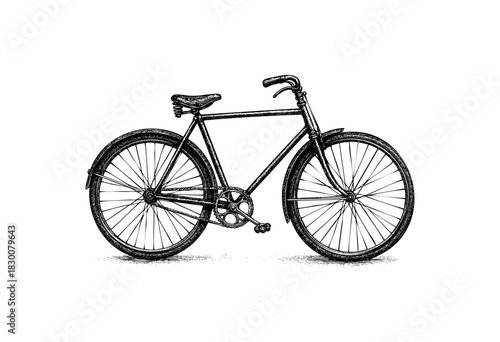 Detailed vintage engraving illustration of a classic bicycle — stock vector.