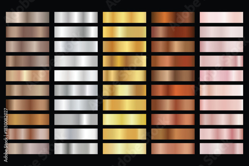 Metallic Gradient Swatches Collection for Design