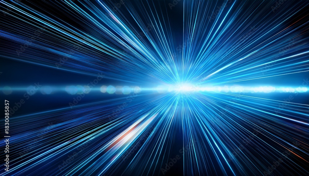 Obraz premium Vector Abstract Science Futuristic Energy Technology Concept Digital Image Of Light Rays Stripes Lines With Blue Light Background