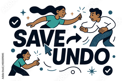 Dynamic UI Animation. Kinetic Typography ? UI Microcopy. ?Save? and ?Undo? glide between states; a cursor nudges letters that slide with elastic ease. Tiny