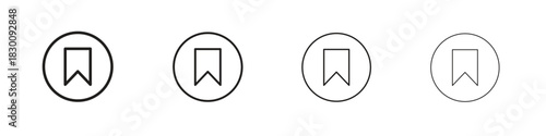 Save post icons. Editable stroke. Pixel perfect thin line icons.