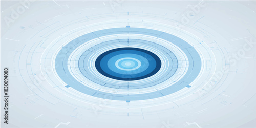 Abstract blue background with circles depicting a clean water ripple effect from a fresh droplet splash