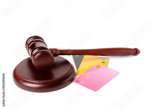 Judge's gavel with credit c...