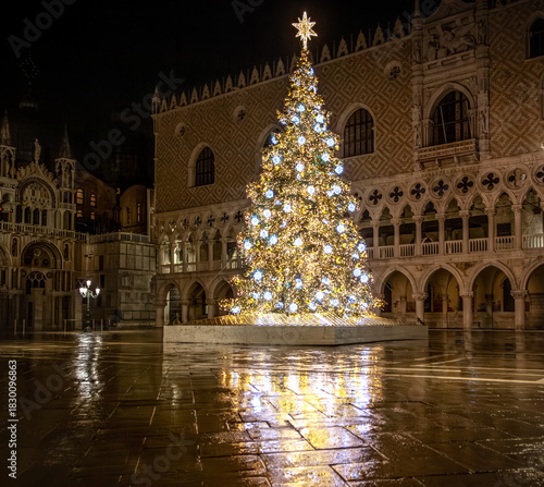 Christmas tree at San Marco square in Venice