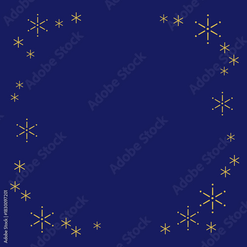 キラキラ舞う夜、背景あしらい_スクエア｜Sparkling Night Background (square)	
