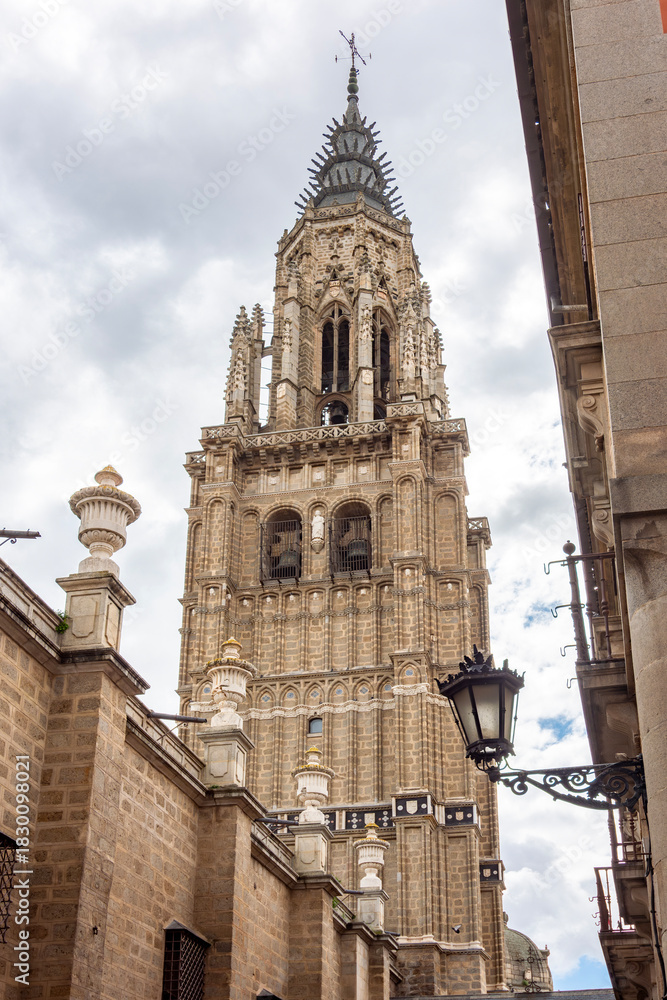 Fototapeta premium North tower of Toledo Cathedral, Spain