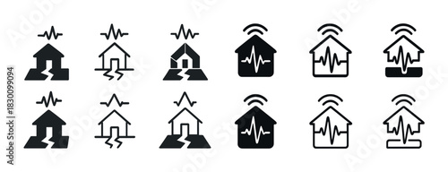 Earthquake-resistant smart home icons with wireless monitoring features