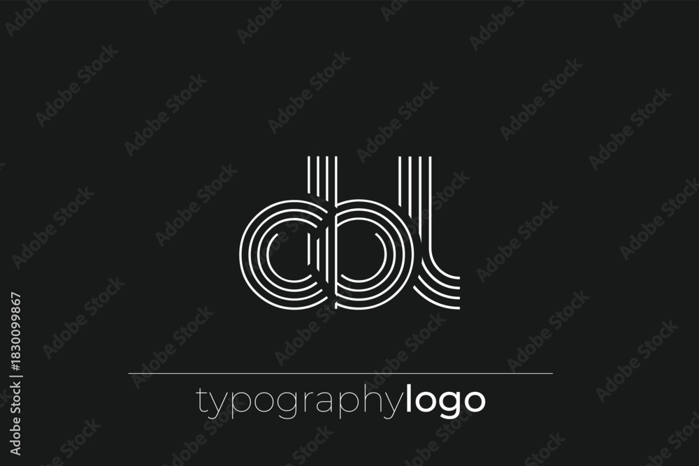 Obraz premium CBL modern geometric typography logo