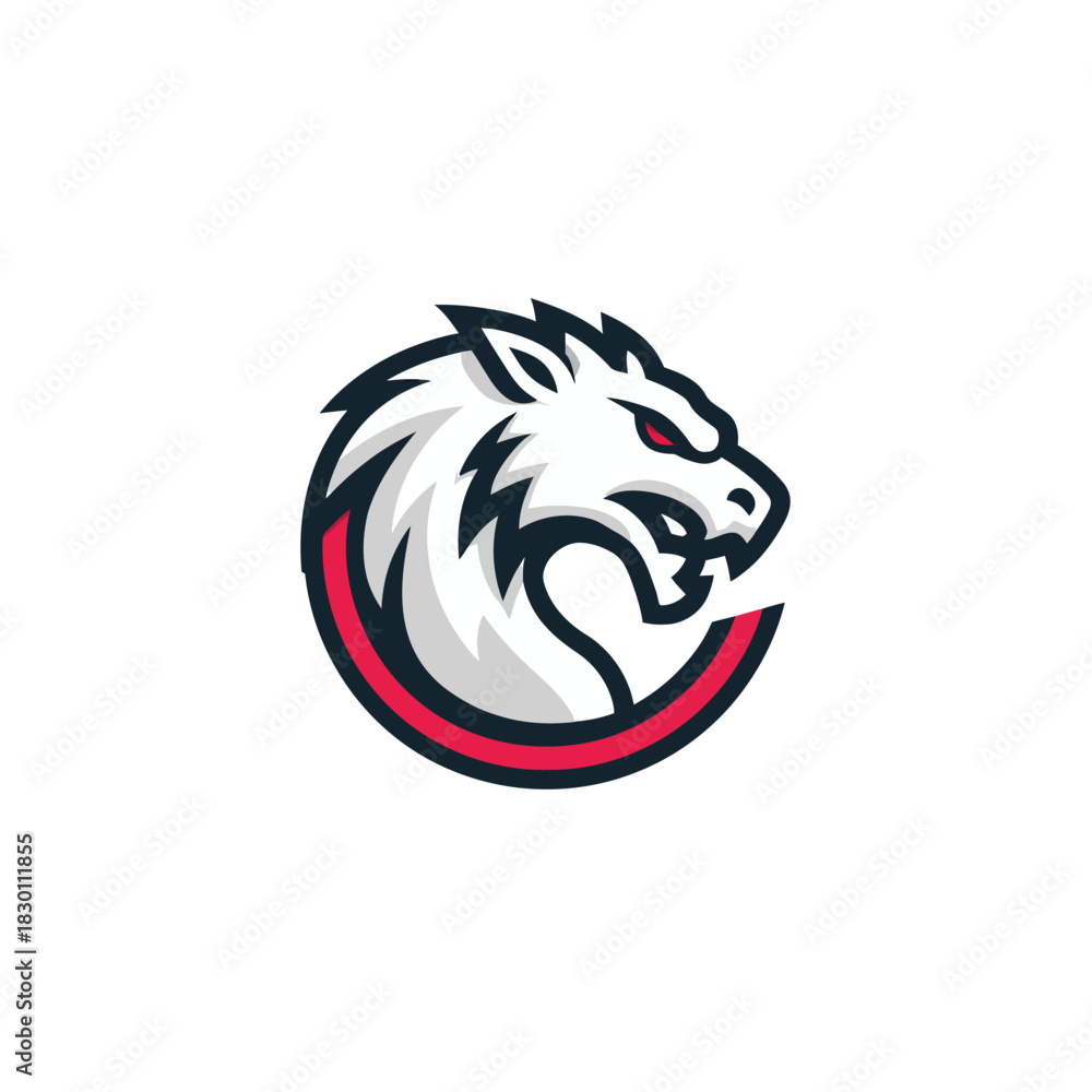 custom made wallpaper toronto digitalStylized head of a wildcat animal mascot logo design for sports or team