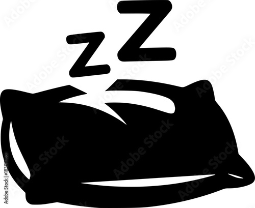 Pillow With Z Letters Representing Rest And Nap Icon For Web And Graphic Design
