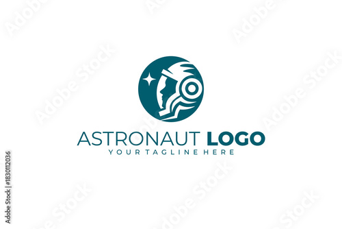 logo of an astronaut looking at the stars high in the sky