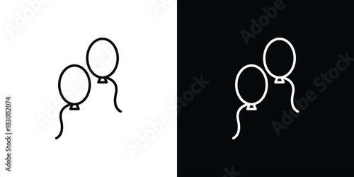 Balloons icon. Editable Vector symbols. Set of line icons on white background.
