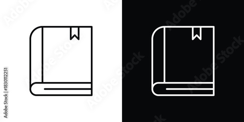 Book bookmark icon. Editable Vector symbols. Set of line icons on white background.