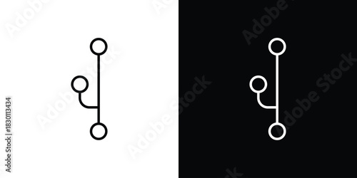 Code branch icon. Editable Vector symbols. Set of line icons on white background.